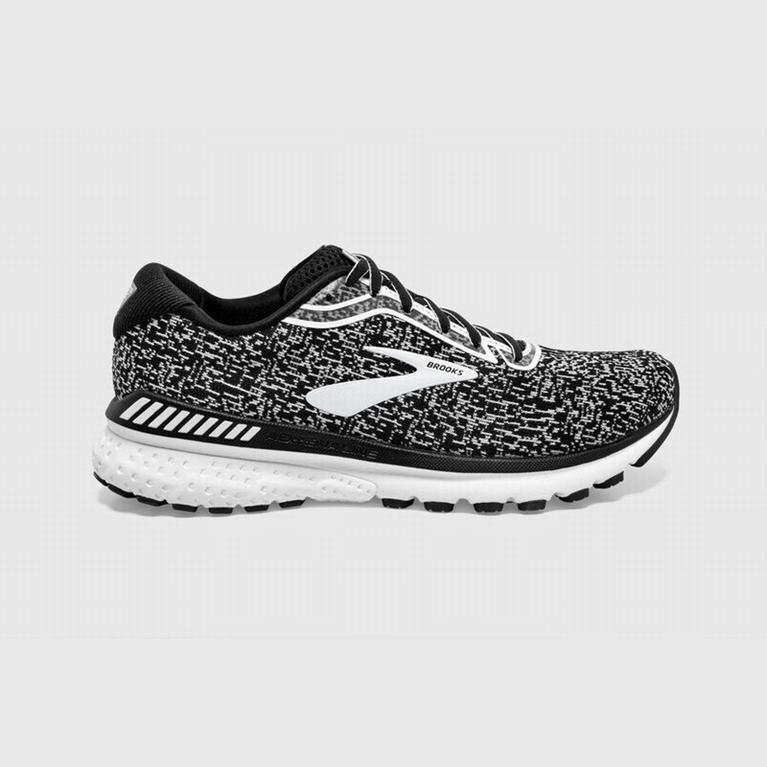 Brooks Adrenaline Gts 20 Mens Road Running Shoes - Black/White - Philippines (251396QIA)